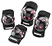 Mongoose Kids BMX Bike Gel Knee and Elbow Pad Set, Multi-Sport Protective Gear for Boys and Girls Age 8 and Up, Kneesavers and Elbowsavers, Black/Pink