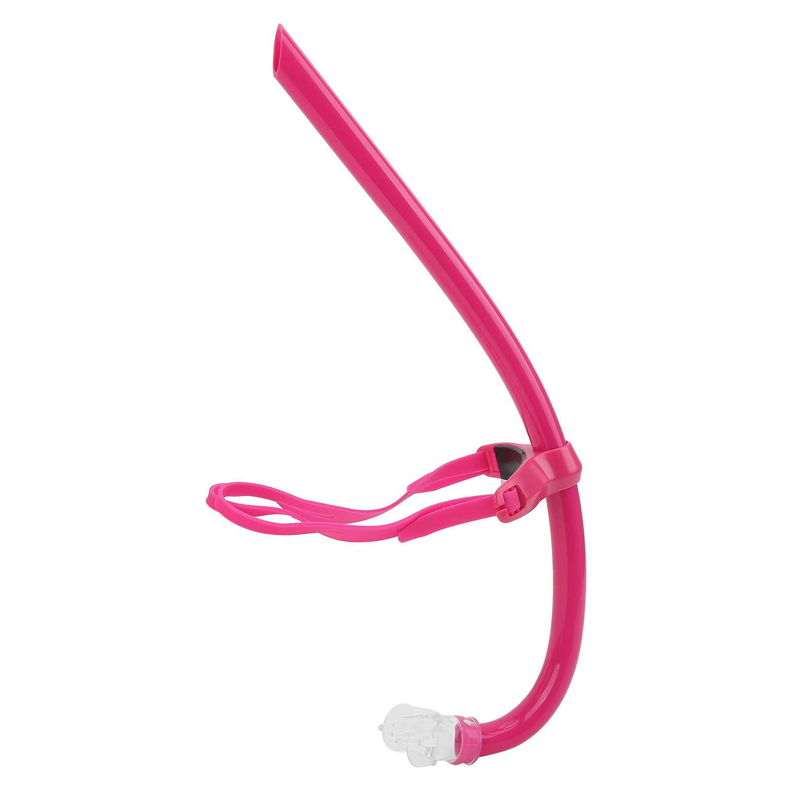 Lwuey Swim Training Snorkel, Snorkeling Tube Center Mount Lap Swimming Scuba Diving Adjustable Headband Dry Top Valve Uk Pool Open Water Silicone Mouthpiece Pink Unisex Adult Youth