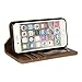 GMYLE iPhone 6 Case, [Book Case] iPhone 6 / 6s (4.7 inch) case Wallet Book Case Vintage for iPhone 6 (4.7 inch) - Brown Classic [Crazy Horse Pattern] [PU Leather] Book style Wallet Case Cover