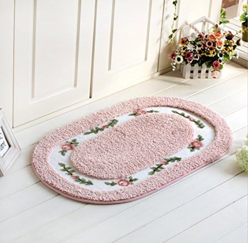 CZL Rose Flower Front Door Mats Anti-slip Bath Mats Bedroom Rugs