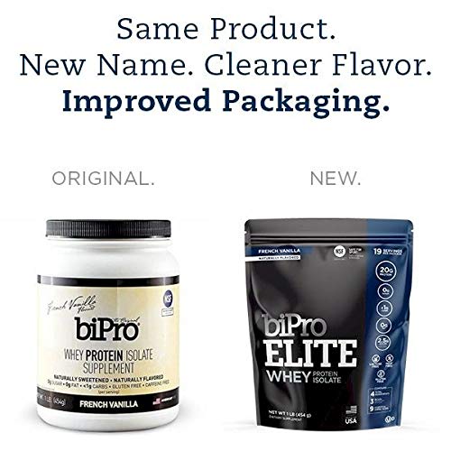 BiPro Elite 100 Whey Isolate Protein Powder, French Vanilla 1 Pound
