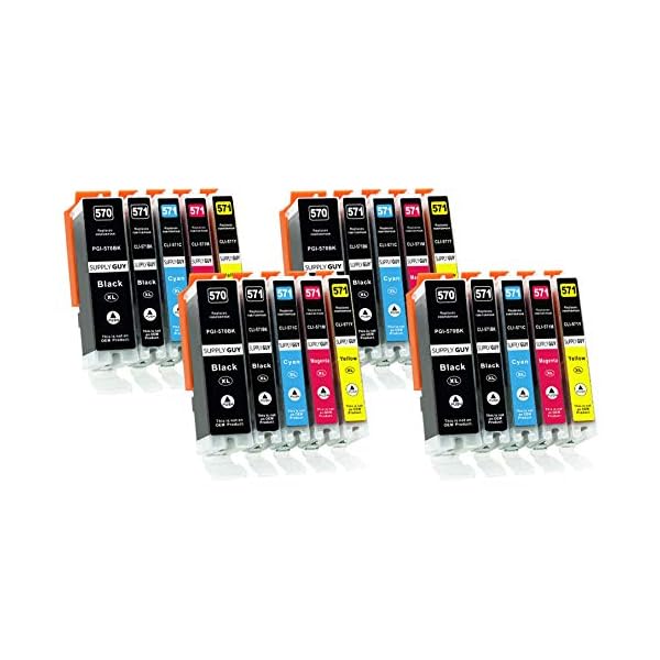 Supply Guy 20 XL Druckerpatronen kompatibel mit Canon PGI-570 CLI-571 für Pixma MG5750 MG5751 MG5752 MG5753 MG6800 MG6850 MG6851 MG6852 MG6853 TS5000 TS5050 TS5051 TS5053 TS5055 TS6050 TS6051 TS6052