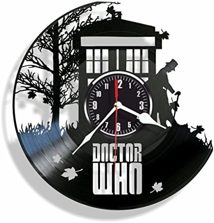 Doctor WHO vinyl wall clock- Modern room decor - Unique Handmade gift for friends and someone you love