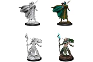 WIZKIDS Magic: the Gathering Unpainted Miniatures: Elf Fighter & Elf Cleric