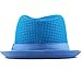 The Hat Depot Light Weight Classic Soft Cool Mesh Crushable Fedora hat (S/M, Turquoise)