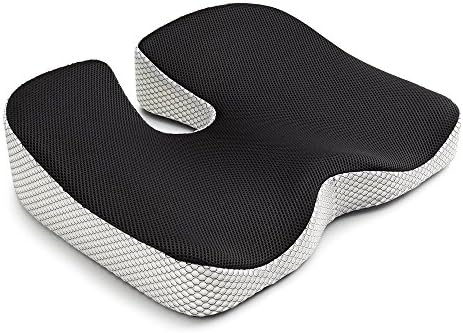 Coccyx Orthopedic Comfort Memory Foam Seat Cushion for Back Pain Relief and Sciatica And Tailbone Pain - Ideal for Office Chair And Car Driver ¡­