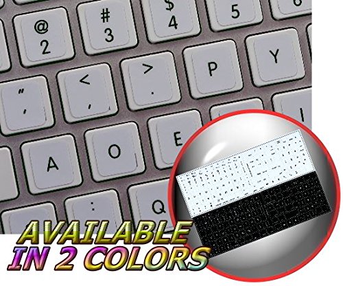MAC DVORAK NON-TRANSPARENT DECALS FOR KEYBOARD BLACK OR WHITE BACKGROUND FOR DESKTOP, LAPTOP AND NOTEBOOK (CG) (White Background)
