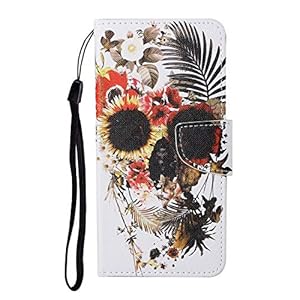 TYWZ Lederen Portemonnee Case voor iPhone XR, Flip Cover met Patroon Kichstand Kaarthouder Slot Bookstyle Beschermende…