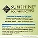3 Sunshine Polishing Cloths for Sterling Silver, Gold, Brass and Copper Jewelry Polishing Cloth