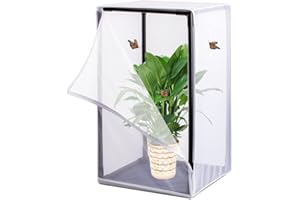 Antoll 30" White Large Butterfly Habitat, Monarch Habitat, Butterfly Cage for Caterpillars, Flying Insect Mesh Cage, Outdoor Observation Plant (Black)