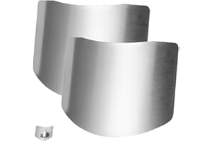 Toyvian 2pcs Stainless Steel Cutting Guards for Kitchen Use Sturdy Finger Protectors for Safe Vegetable