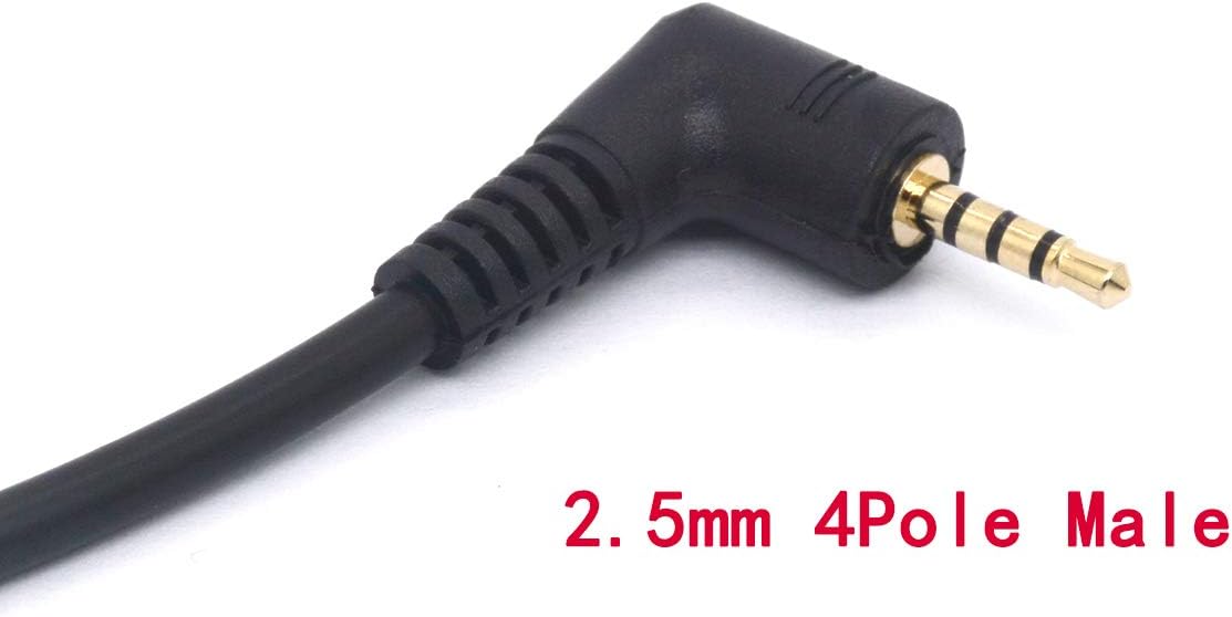 HUHANGGod Angled 2.5mm Male to 3.5mm Female Audio Cable Headphone Adapter - Image 5
