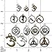 100g Yoga Charms - Mixed Antique Silver Bronze Sports Ohm Om Mala Yogi Chakra Indian Energy Love Sports Yoga Poses Slow Gossip Symbols Metal Pendants for Jewelry Making DIY Findings (HM22)