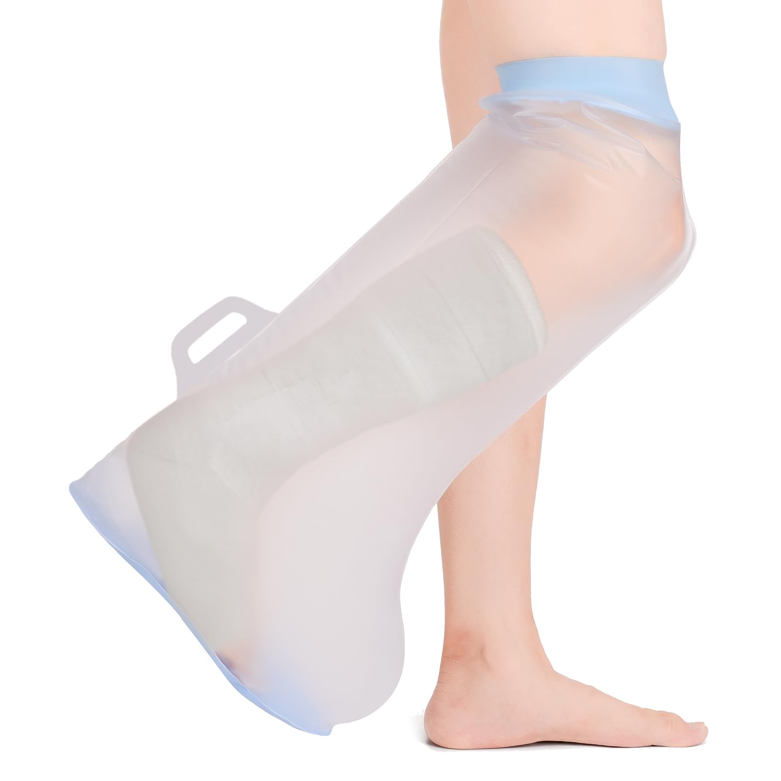 Fasola Non Slip Cast Cover Leg, Seal Tight Waterproof Cast Protector for Showering, Reusable Leg Cast Bag for Broken Foot, Ankle, Toe