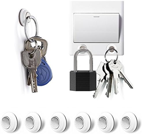 Magnetic Key Holder, Tescat 6 Packs Key Racks Organizer - Wall Mounted Decoration Without Drilling