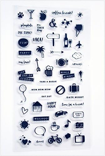 Coffee Break Happy Hours Clear Rubber stamping for DIY Scrapbooking