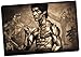Panther Print Bruce Lee Martial Arts Canvas Print Picture Wall Art Large 30X20 Inches Brown, Black