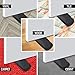 Rubber Door Stopper - Multi Surface Door Stop Wedge with Heavy Duty Design - Flexible and Non Scratching Door Holder (4 Pack, Black)