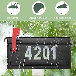 Reflective Mailbox Numbers for Outside, 4 Sets