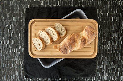 Bamboo Fiber Bread Box with Cutting Board