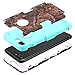 iPhone 7 Plus Case, LONTECT Camouflage Tree Hybrid Heavy Duty Shockproof Case with Dual Layer [Hard PC+ Soft Silicone] Impact Protection for Apple iPhone 7 Plus - Tree Camo/Teal