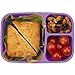 Leakproof, 3 Compartment, Bento Lunch Box, Airtight Food Storage Container (1 Pc) - Purple