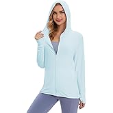 spxidacx Women's UPF 50+ Sun Protection Jacket Long Sleeve Hooded Sun Shirt for Outdoor Sports (with pockets)