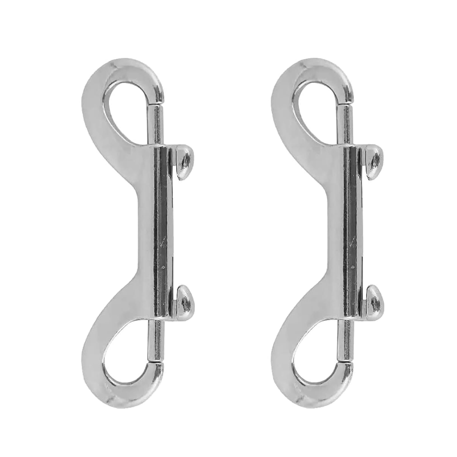 2Pcs Zinc Alloy Double End Clip Dog Lead Clips Durable Double Ended Bolt Snap Hooks Safety Zinc Alloy Double End Clip for Dog Leash Key Chain