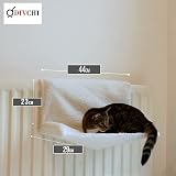 DIVCHI Cat Radiator Bed Warm Fleece Hammock 46x25x30 cm White view 4