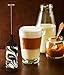 Handheld Electric Milk Frother Wand - Coffee Foamer - Battery Operated Milk Frothers with Stainless Steel Whisk - For Coffee, Matcha Lattes and Espresso
