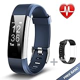 Lintelek Fitness Tracker, Heart Rate Monitor Activity Tracker with Connected GPS Tracker, Step Counter, Sleep Monitor, IP67 Waterproof Pedometer for Android and iOS Smartphone