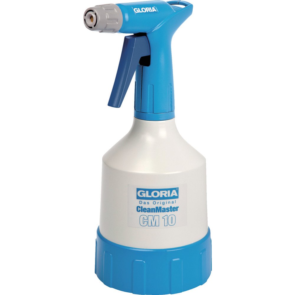 GLORIA CleanMaster CM 10 hand sprayer | 1.0 L spray bottle for cleaning agents | For acids and bases with pH 2 to 12 | double stroke pump