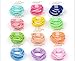 Bysn 100pcs 1.8mm Mix Colors Baby Elastic Hair Ties Bands Holders Headband