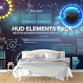Wall Murals for Bedroom Secitific Mechanical Feeling Pictures Removable Wallpaper Peel and Stick Wall Stickers - 66x96 inches