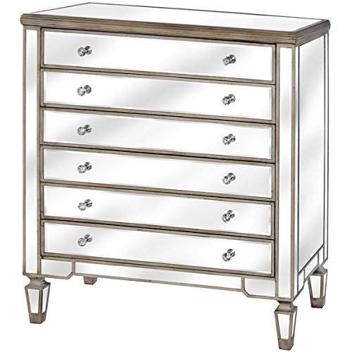 Downton Interiors Antique Champagne Silver Vintage Style Mirrored