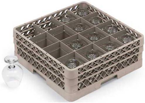 Traex Standard Beige Full Size 16 Compartment Glass Rack -- 2 per case.