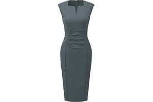 Allegra K Women's Sheath Dress Pencil Work Sleeveless Professional Office Dresses