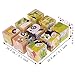 Rolimate Educational Preschool Forest Animal Wooden Cube Block Jigsaw Puzzles - Kangaroo Ostrich Camels Apes Snakes Panda, Birthday gift toy for Age 1 2 3 4 5 6 7 Years Old and Up Toddlers Kids Baby