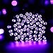 Purple Solar String Lights Christmas Lights Outdoor 200Led Solar Powered 72foot Twinkle Fairy Lights Ambiance Sensor Control for Home Indoor Decor Xmas Tree Patio Garden Wedding Party Landscape Lawn