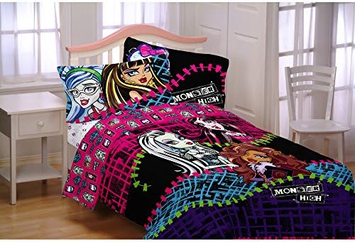 New Monster High Full Comforter and 4 Piece Sheet Set
