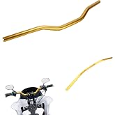 NEOCHIAEVO 1-1/8 inch Club Style Handlebar with 32 inch Width | Compatible with Harley Dyna Low Rider FXDLS Fat Street Bob FXDF FXDB FXBB Sportster,CNC Aluminum,Gold