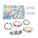 Kin Loya Rubber Band 15000pcs Loom Kit Refills Set for Kids Bracelet Loom Craft 34 Colors with 500pcs S Clips Colorful Beads Alphabet Beads Loom Charms