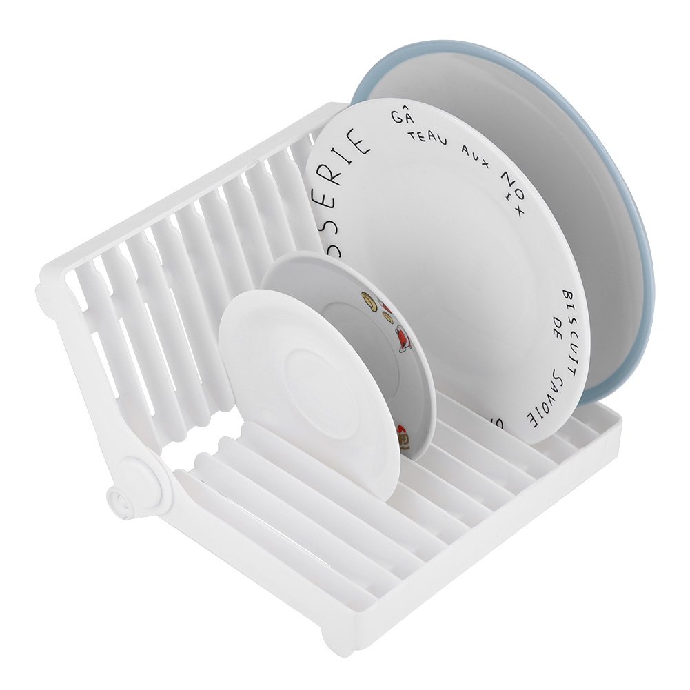 Dish Drying Rack Plactic Foldable Dishes Drainer Home Kitchen Dish Plate Drying Rack Organizer