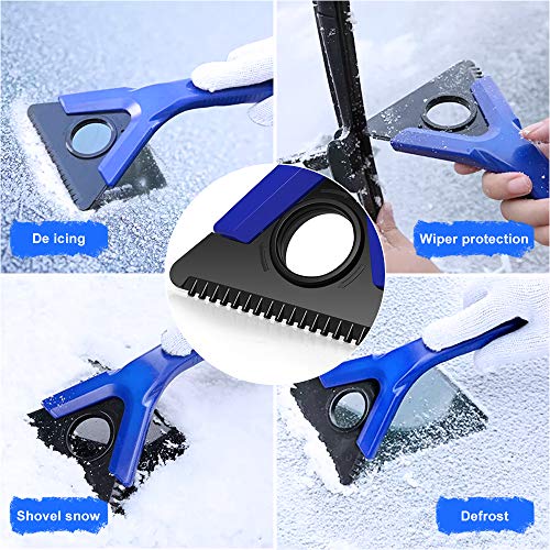 Raniaco Ice Scraper for Car Windshield 3-in-I Exchangeable Blade Car Snow Remover- Special Wiper Protector - Thumbnail 5