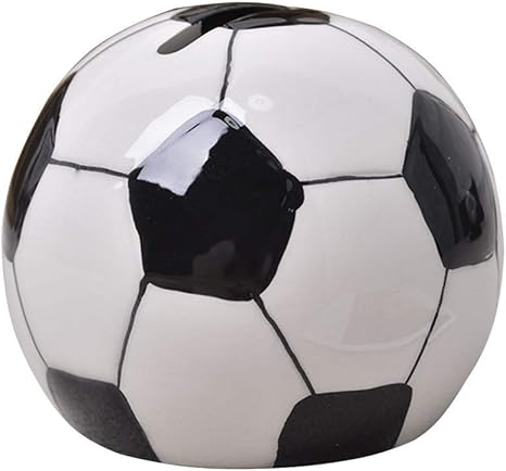 Amazon Co Jp 1pcセービングポットサッカークリエイティブフットボールセラミックデポジットボックスコインバンクピギーバンク子供のための貯金箱子供大人 ホーム キッチン