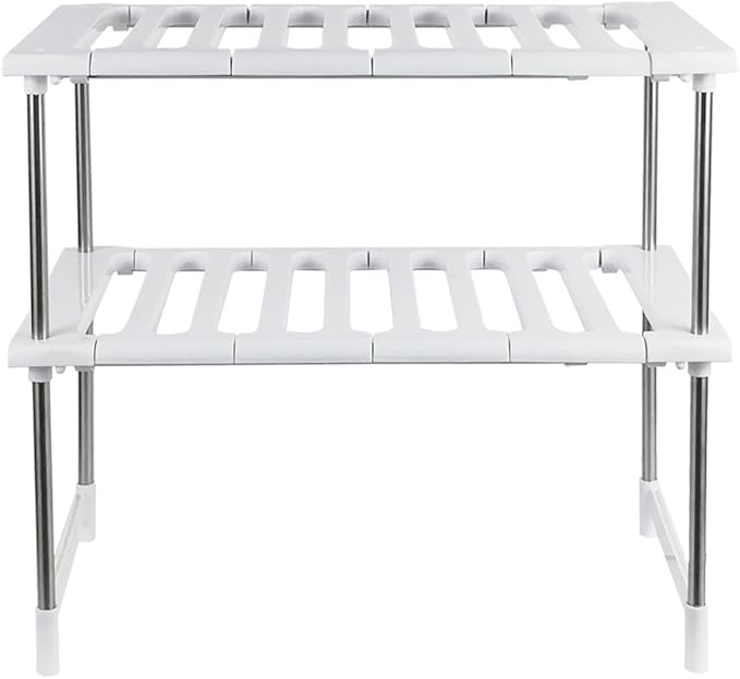 YOMYM Under Sink Organizer Expandable Shelf Kitchen Stackable Storage