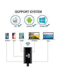 WiFi Endoscopio, USB Borescopio inalámbrico Snake Cámara de Inspección 2.0 MP HD IP67 impermeable para Android iPhone iOS Windows 5 M Cable