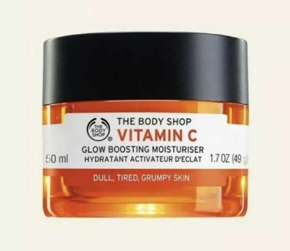 The Body Shop Vitamin C Glow Boosting Moisturiser 50ml Dull Tired Skin Radiance