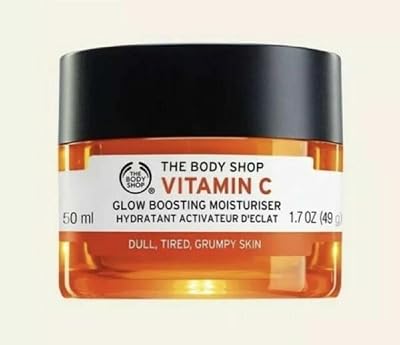 The Body Shop Vitamin C Glow Boosting Moisturiser 50ml Dull Tired Skin Radiance