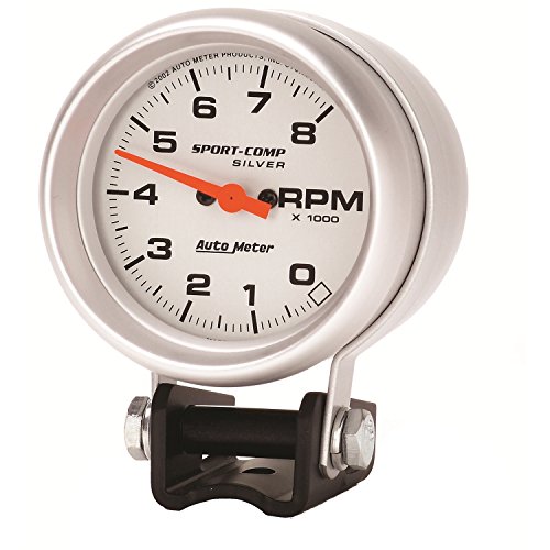 Auto Meter 3707 Sport-Comp Silver Mini